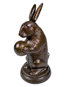 Small Standing Rabbit - Cast Iron Mechanical Bank