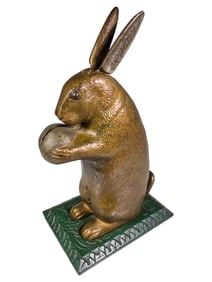 Large Standing Rabbit - Cast Iron Mechanical Bank