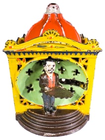 Yellow Hall's Lilliput - Cast Iron Mechanical Bank