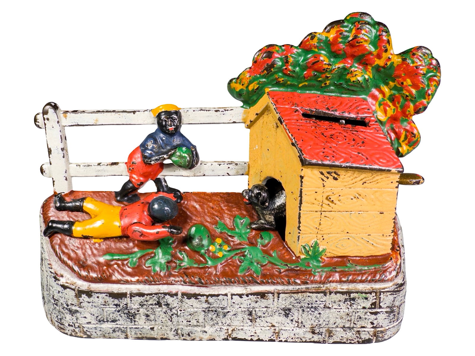 Boys Stealing Watermelons - Cast Iron Mechanical Bank (1 of 6)