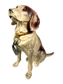 Seated Beagle Spelter Bank