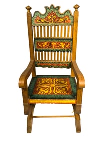 Paper Litho Spring-Type Rocker Pseudo - Medieval Castle Imagery