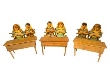 Desks, Benches & School Children