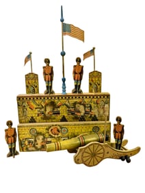 Fort Sumter Cannon Shooting Game An Extremely Rare Paper Litho Toy