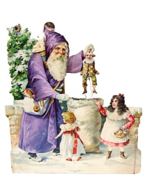 Rare Santa Claus Mechanical Tableaux Used as a Shop Window Trade Stimulator
