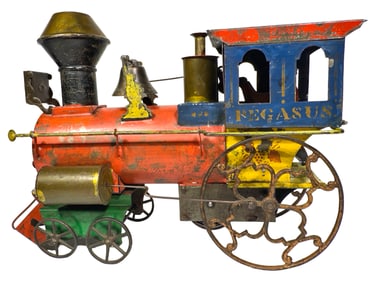 Pegasus Mechanical Locomotive American Tin Toy