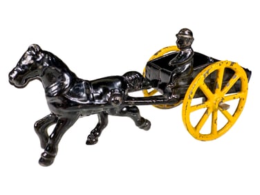 Coal Dray with Integral Figure - Cast Iron Toy
