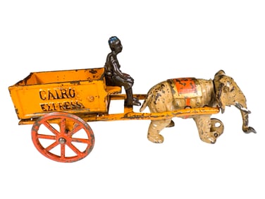 Elephant Drawn Cairo Express Cart  - Cast Iron Toy