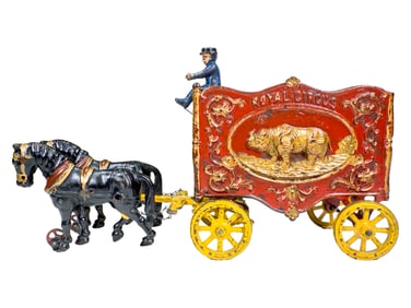 Royal Circus Rhino Van  - Cast Iron Toy