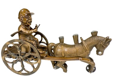 Black Jockey and Horse  - Rare Original Bronze Pattern