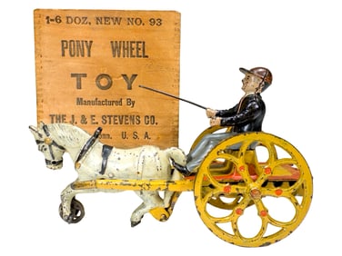 Deluxe Painted Pony Cart Figure with Articulated Action - Cast Iron Toy