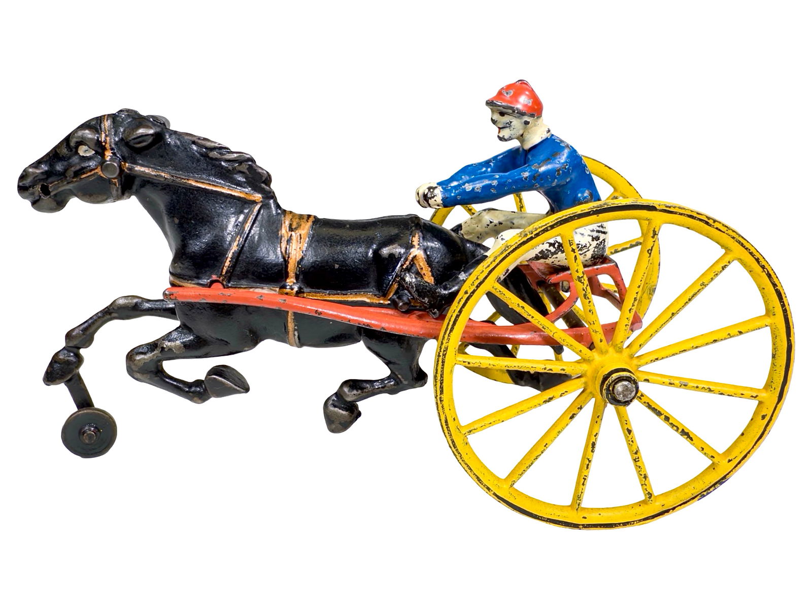 Rare Racing Sulky with Jockey - Cast Iron Toy (1 of 7)