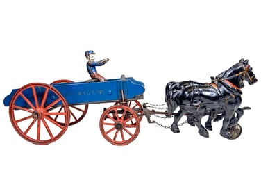 Extremely Rare Contractor's Wagon - Cast Iron Toy