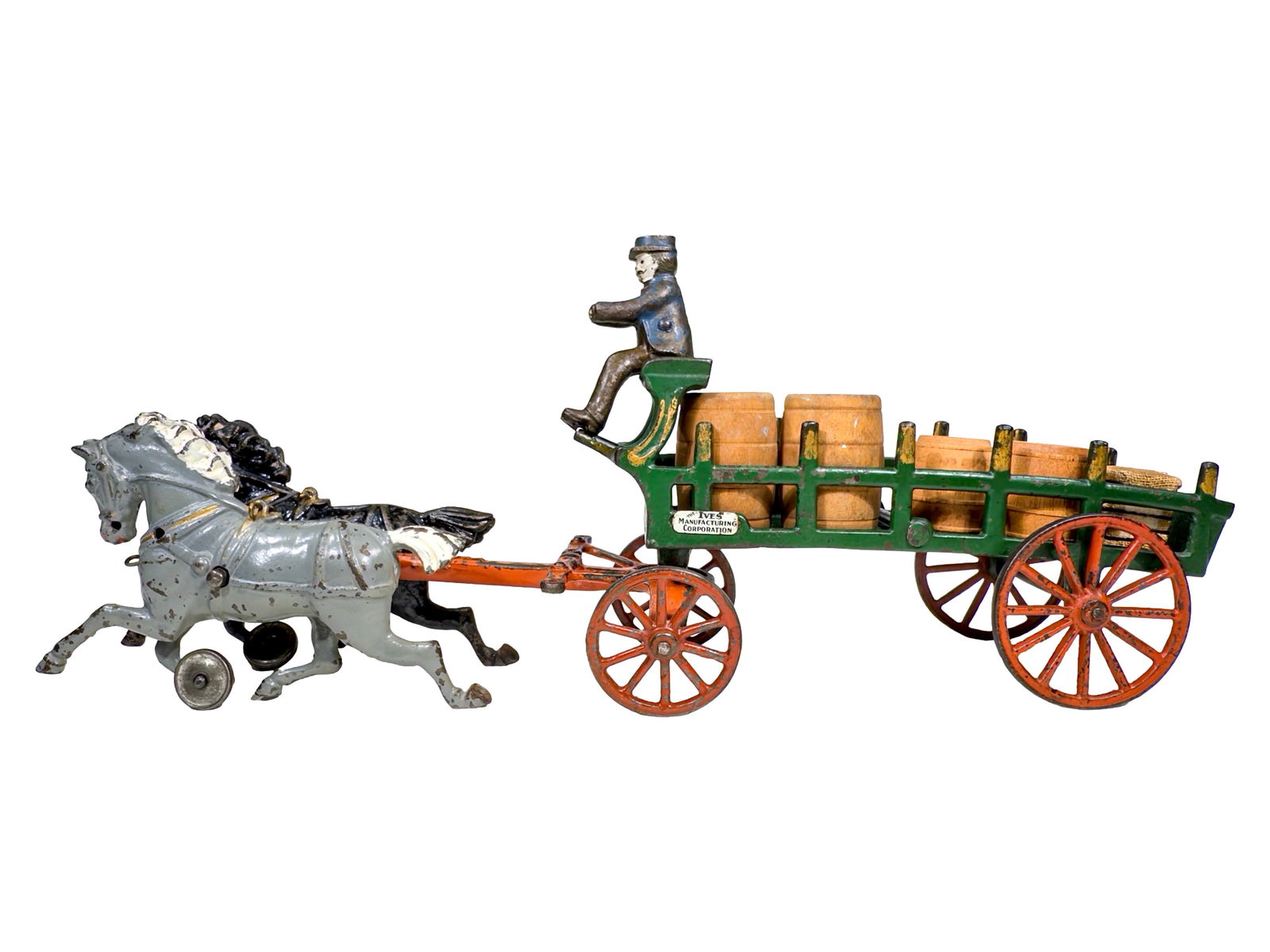 Stake Bodied Commercial Dray Wagon - Cast Iron Toy (1 of 13)