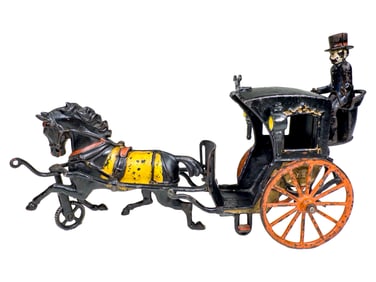 Elegant Hansom Cab - Cast Iron Toy