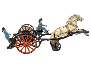 Rare Two-Wheeled Hose Reel - Cast Iron Toy