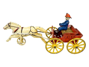 Rare F. D. Chief's Wagon - Cast Iron Toy