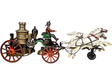 Deluxe Fire Pumper Apparatus - Cast Iron Toy