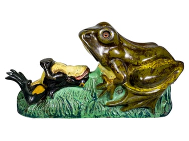 Two Frogs Cast Iron Mechanical Bank