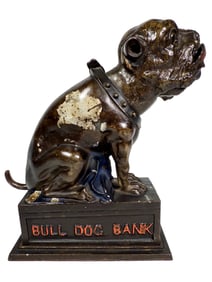 Bulldog Cast Iron Mechanical Bank