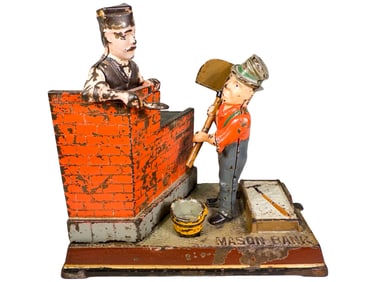 Mason and Hod Carrier Cast Iron Mechanical Bank