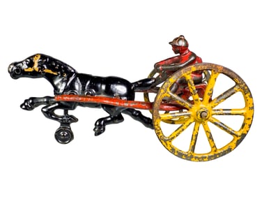 Horse Drawn Sulky Cast Iron Toy