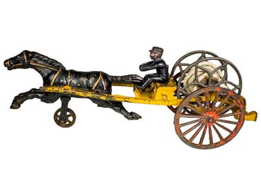 Single Horse Cast Iron Hose Reel