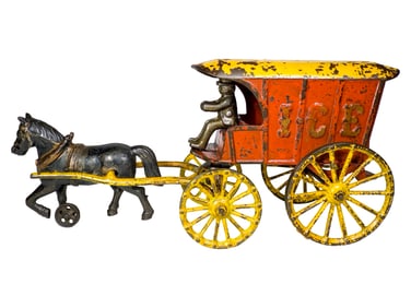 Single Horse Cast Iron Ice Wagon