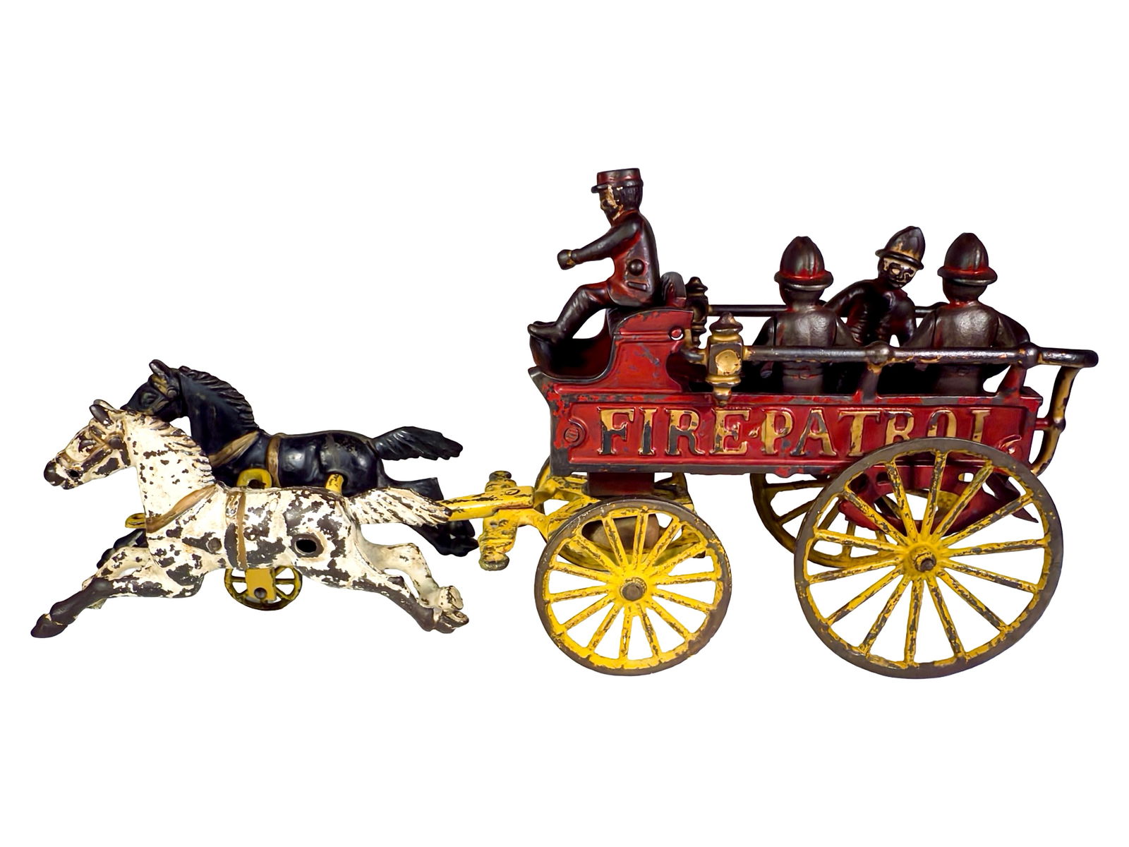 Two Horse Cast Iron Fire Patrol (1 of 9)