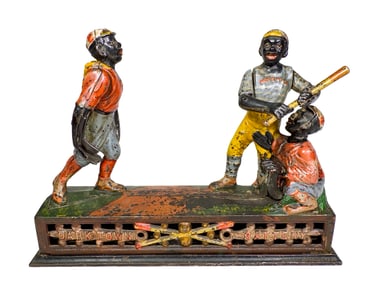 Darktown Battery Cast Iron Mechanical Bank