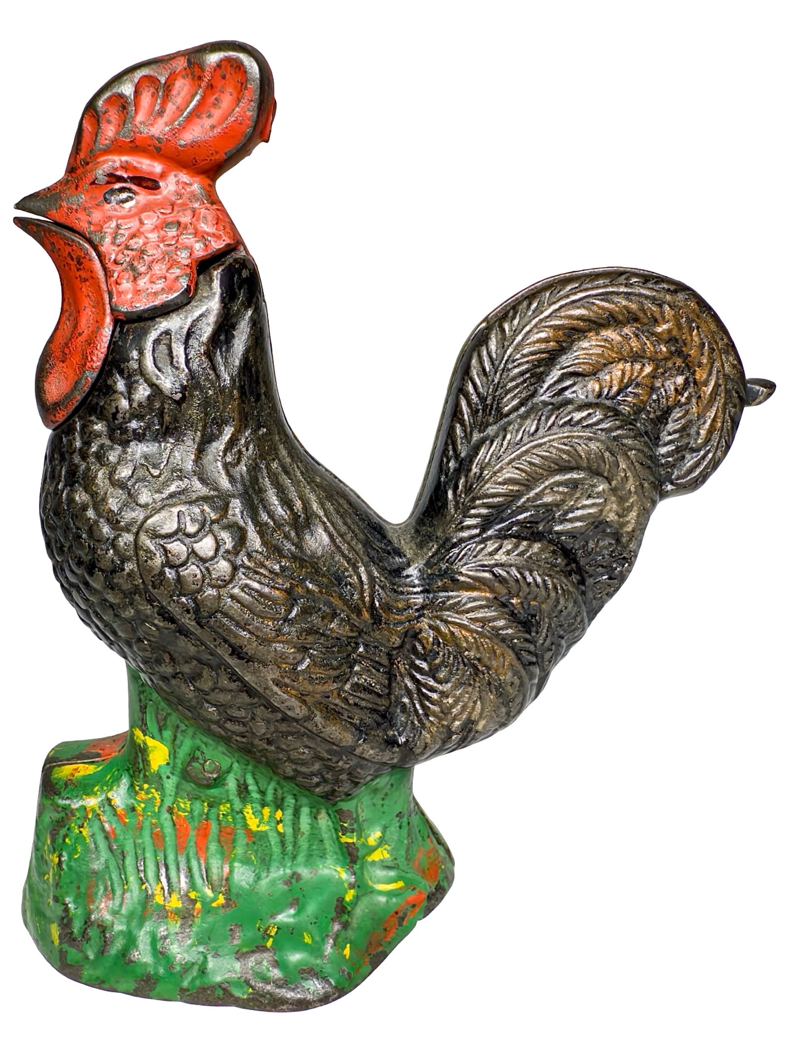 Rooster Cast Iron Mechanical Bank: Kyser and Rex Company. Philadelphia 1880's. 5" Long x 6" Tall x 2" Deep.