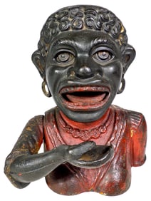 Dinah Cast Iron Mechanical Bank - Short Sleeve Version