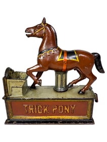 Trick Pony Cast Iron Mechanical Bank