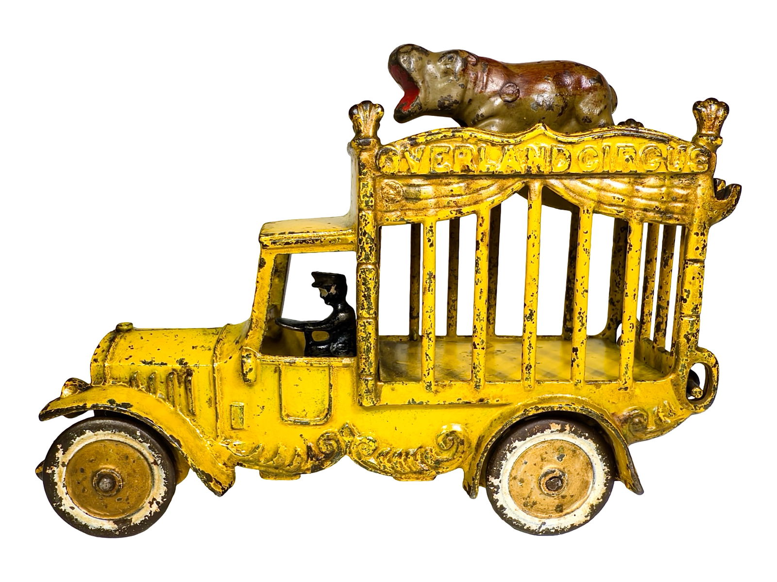 Overland Circus Motorized Hippo Cage Wagon - Cast Iron (1 of 8)