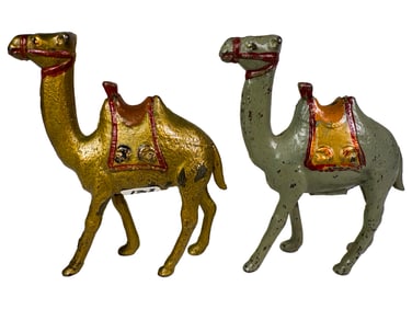 Gold and Grey Small Camel Cast Iron Banks