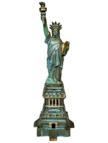 Statue of Liberty Bank Large Size - Scarce in Blue Paint