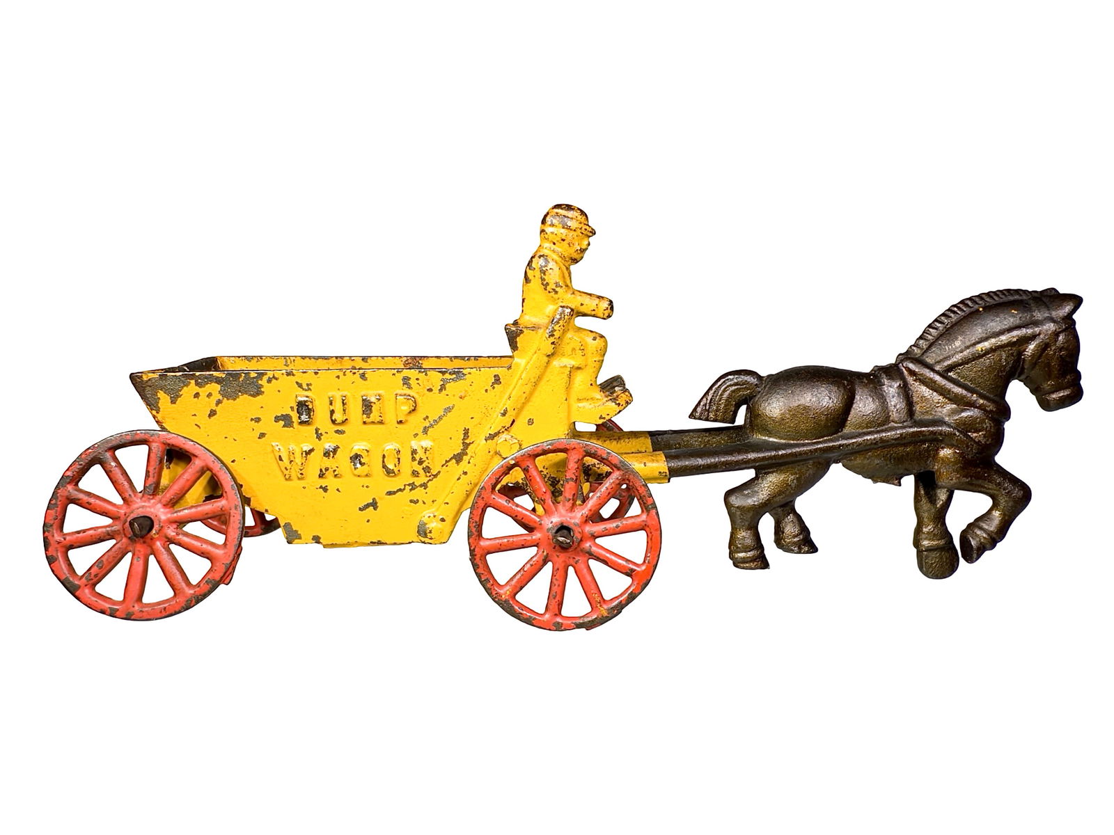 Single Horse Contractors Wagon - Cast Iron Toy (1 of 6)