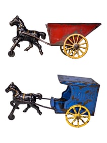 Two Wilkins Single Horse Vehicles - Tin and Iron