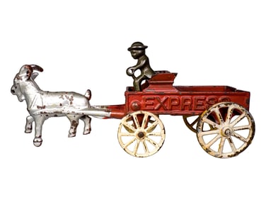 Goat Drawn Cast Iron Express Wagon
