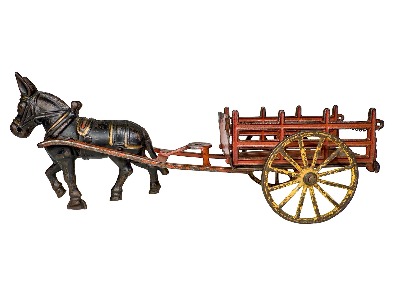 Donkey Drawn Plantation Cart: Wilkins Hardware - Keene, NH. 1905 - 11" L x 4 1/2" T x 4" D - Olshefski Collection