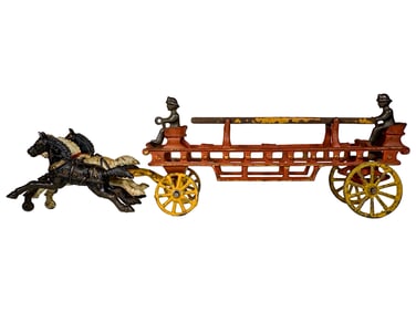 Three Horse Cast Iron Hook and Ladder