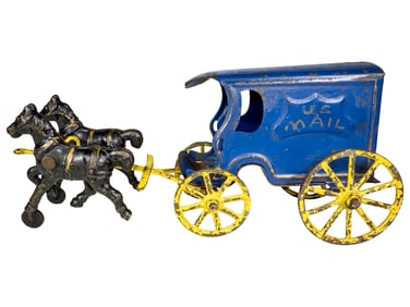 Two Horse Blue U.S. Mail Truck