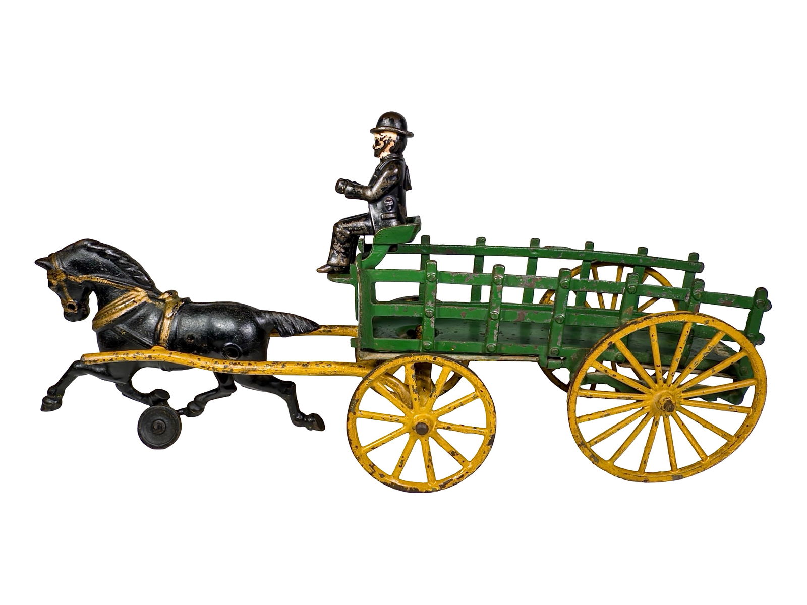 Single Horse Stake Wagon - Tin and Iron (1 of 13)