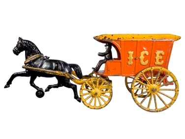 Large Single Horse Cast Iron Ice Wagon