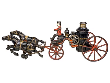 Two Horse Cast Iron Pumper