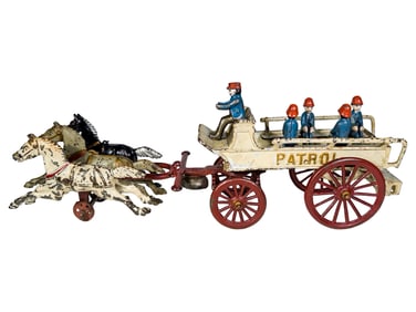 Three Horse Cast Iron Fire Patrol