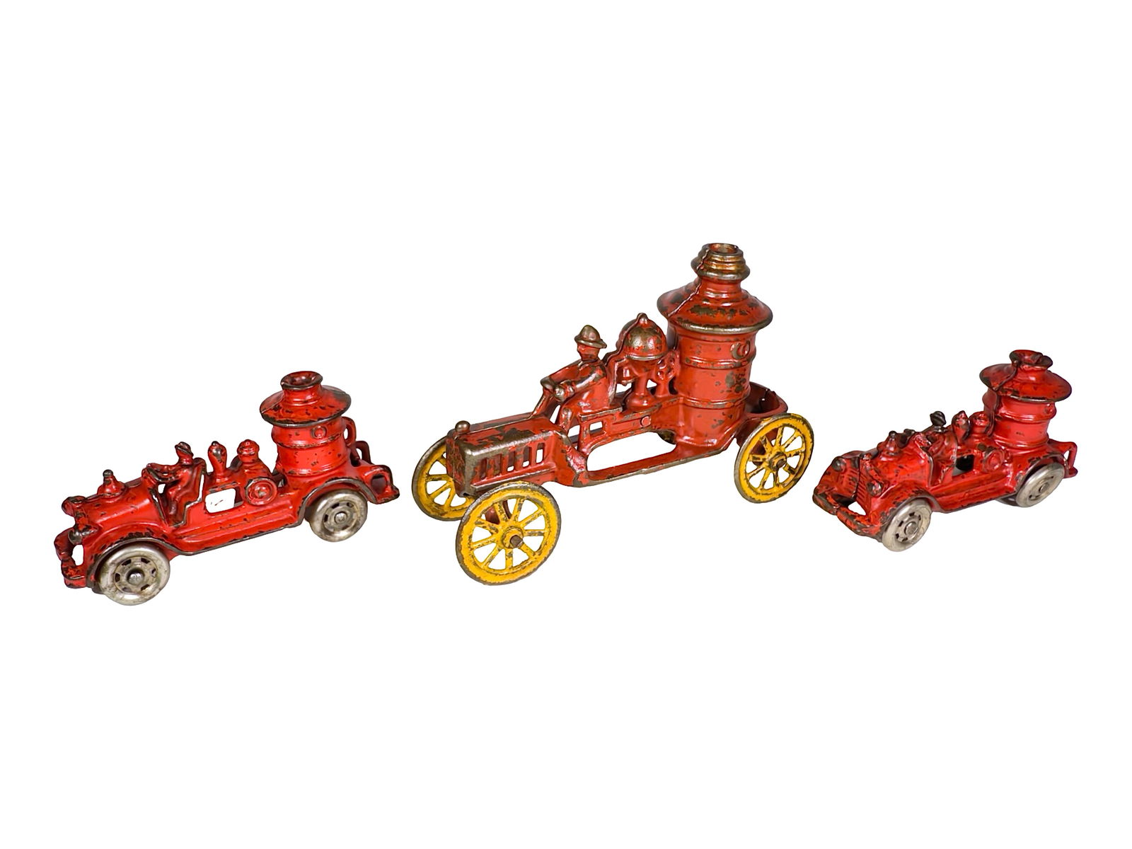 Three Cast Iron Automatic Fire Pumpers (1 of 4)
