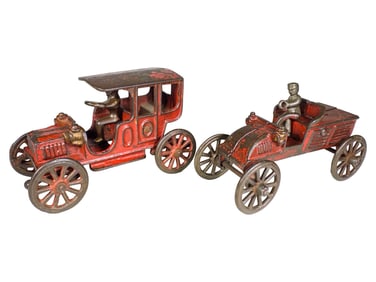 Two Early Cast Iron Autos