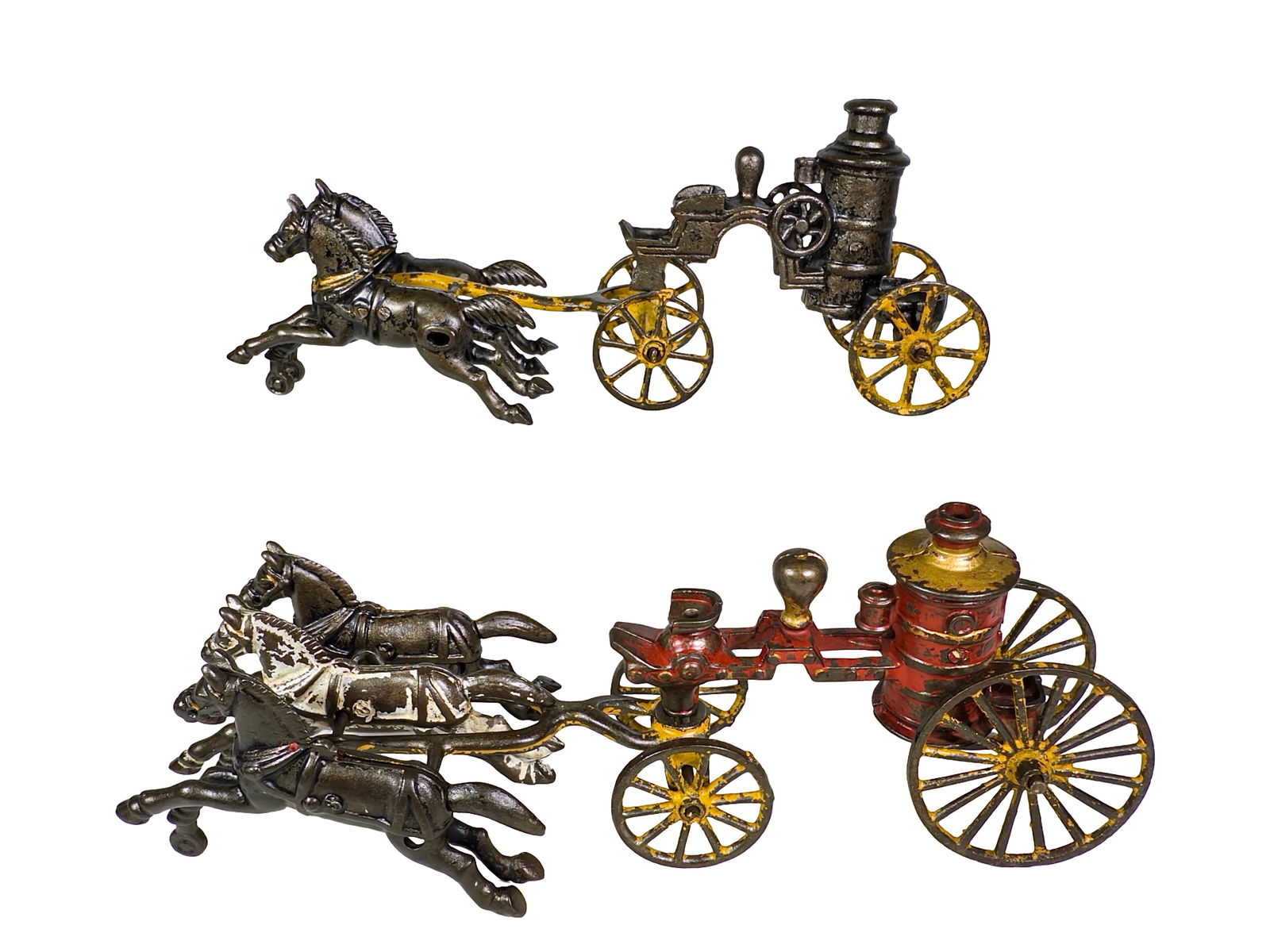 Two Small Scale Horse Drawn Fire Pumpers (1 of 5)