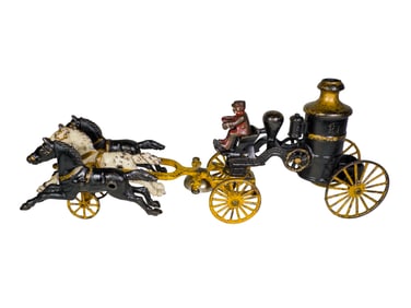 Three Horse Cast Iron Fire Pumper